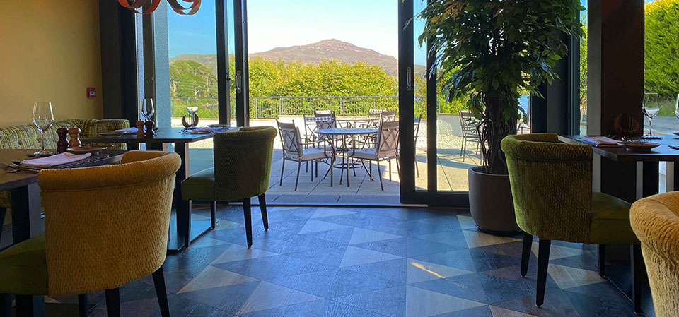 Enjoy stunning sea views from Taransay House Luxury Bed and Breakfast restaurant