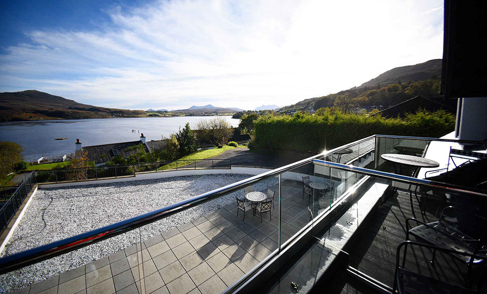 Enjoy stunning sea views at Taransay House Luxury Bed and Breakfast Accommodation in Portree