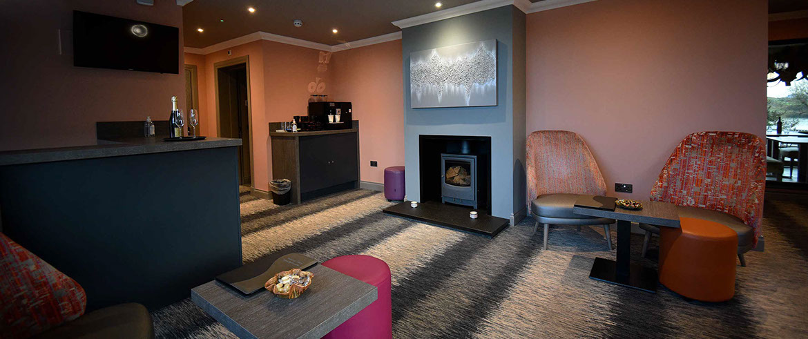 Enjoy complimentary coffee and sweets in the Taransay House Luxury Bed and Breakfast Accommodation in Portree foyer