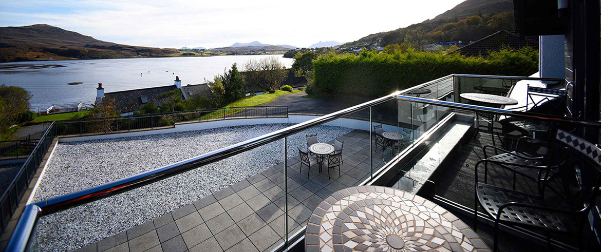 Enjoy stunning sea views from Taransay House luxury bed and breakfast accommodation in Portree