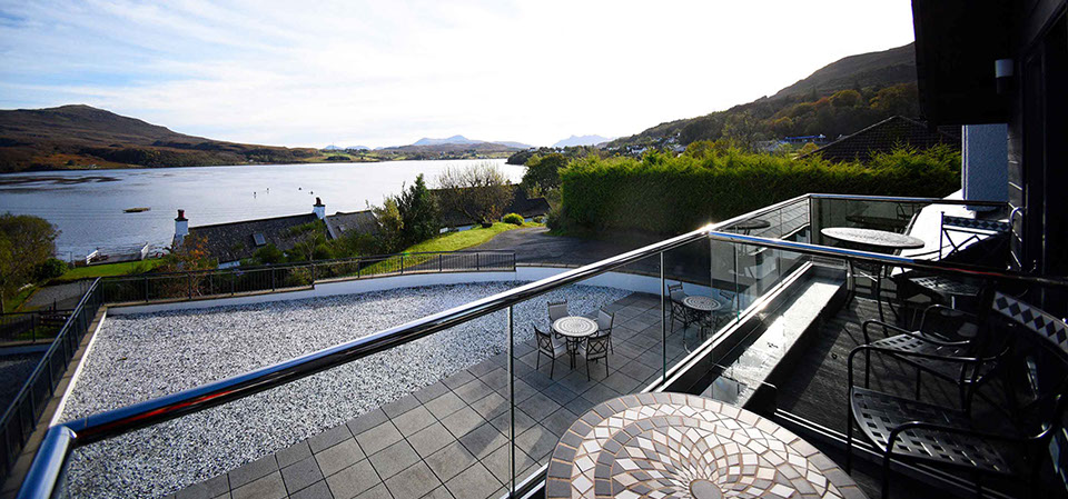 Enjoy stunning sea views from Taransay House luxury bed and breakfast accommodation in Portree