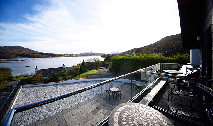 Enjoy stunning sea views from Taransay House luxury bed and breakfast accommodation in Portree
