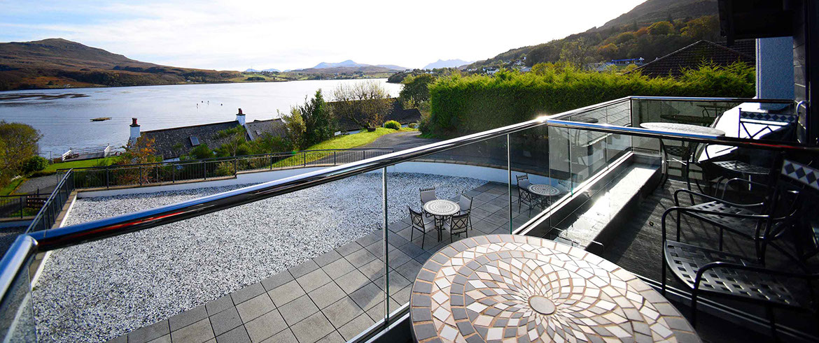 Enjoy stunning sea views from Taransay House Luxury Guest House Accommodation balcony