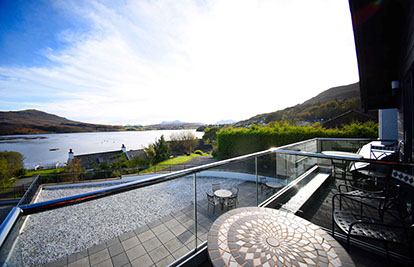 Enjoy stunning sea views from Taransay House Luxury Bed and Breakfast in Portree Balconies