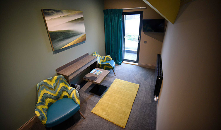 Taransay House Luxury Accommodation in Portree contains rooms with private sea view seating areas