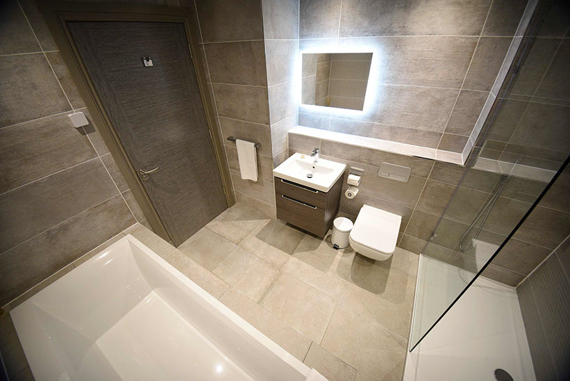 Taransay House Luxury Bed and Breakfast accommodation contains spacious modern bathrooms with electric mirrors