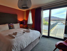 Wake up to sea views from Taransay House Super King Size Double Bedrooms
