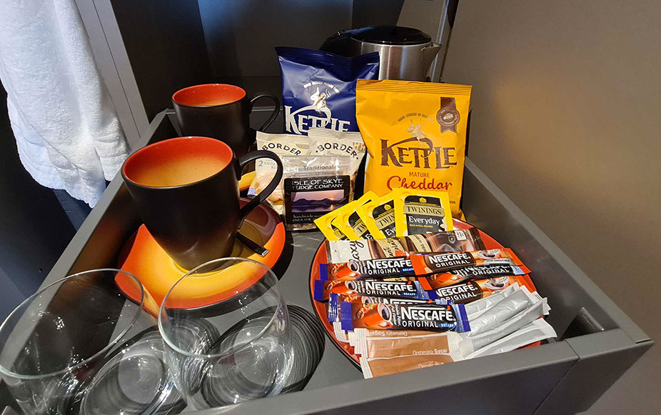 Taransay House Luxury Bed and Breakfast Accommodation in Portree offers guests extras in room including coffee and tea